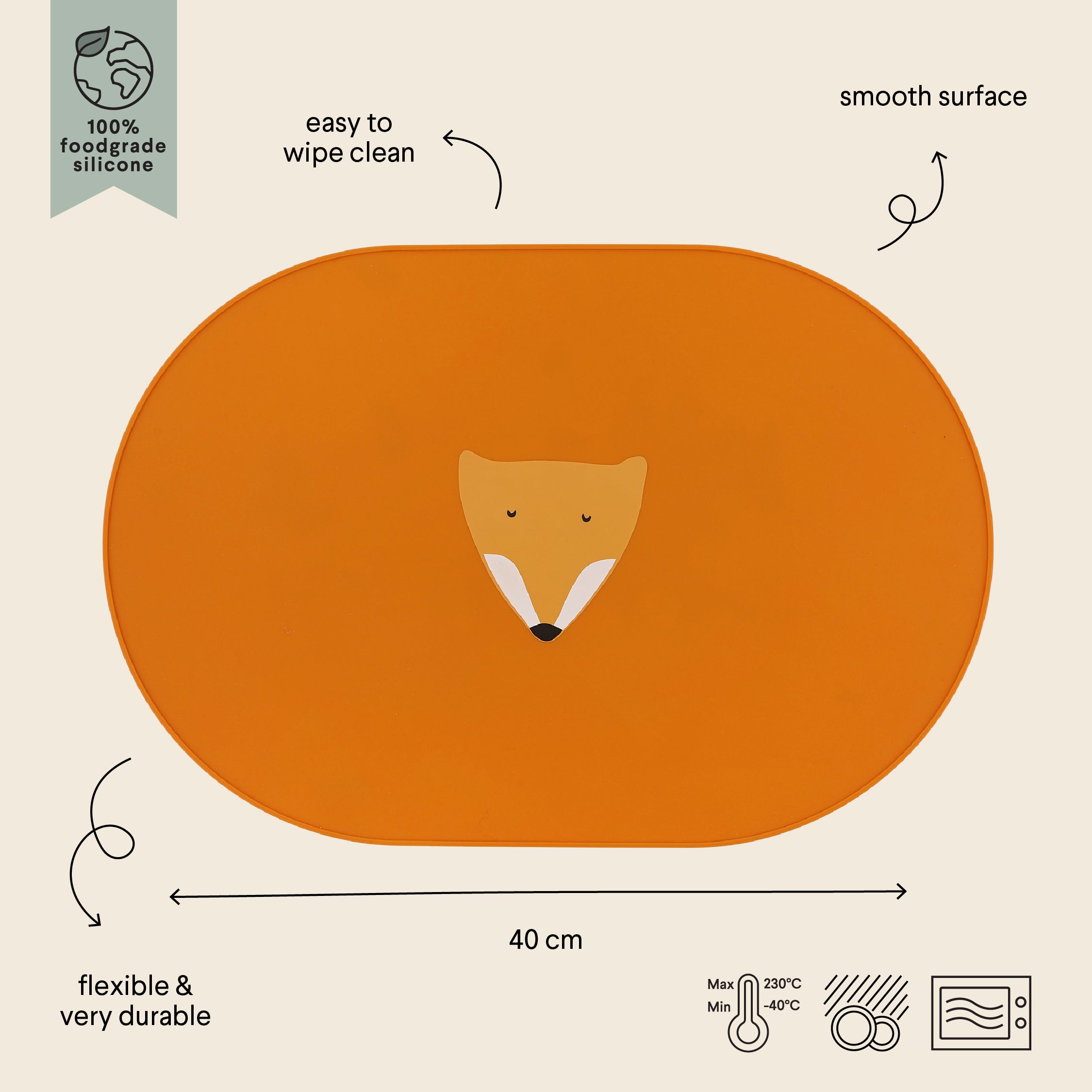 Siliconen placemat | Mr. Fox
