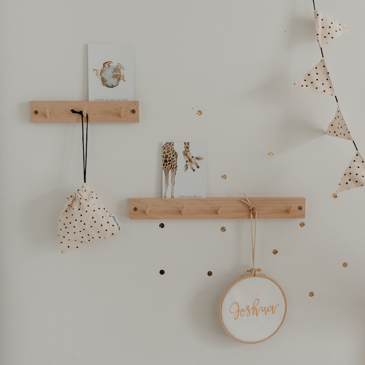 Houten kapstok met kaarthouder | Diverse maten