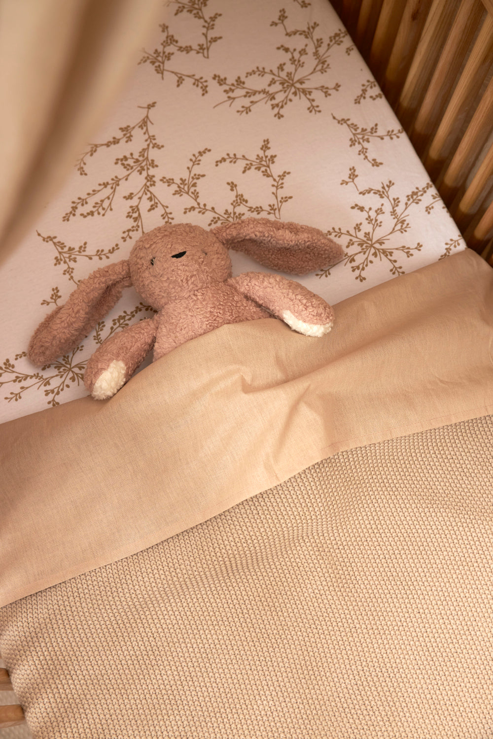 Wieglaken Branches | 2-pack | 75 x 100 cm | Sand