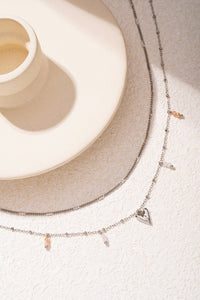 Dubbele ketting | Heart | Zilver