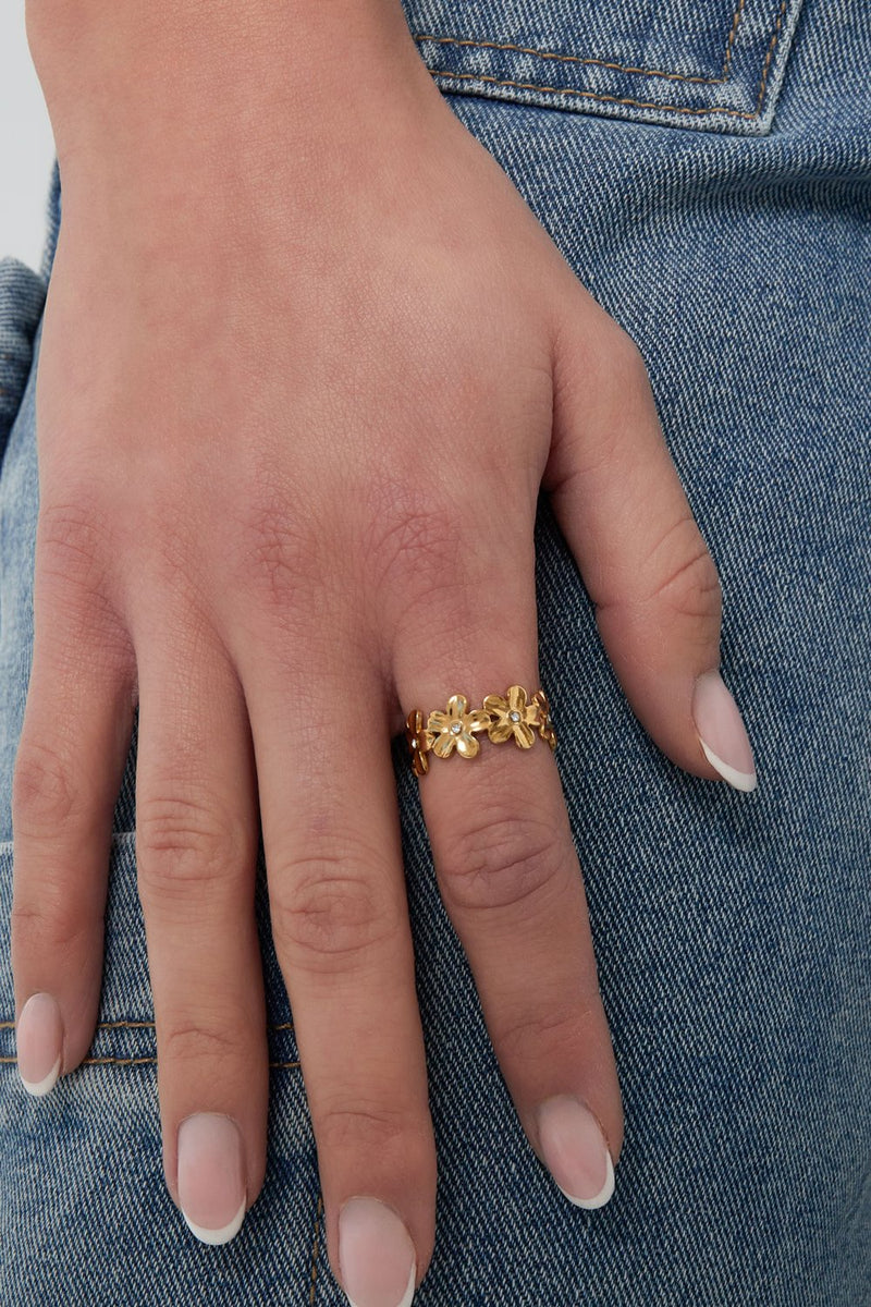 Ring | Infinite flowers | Goud
