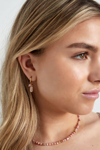 Earrings with colorful charms