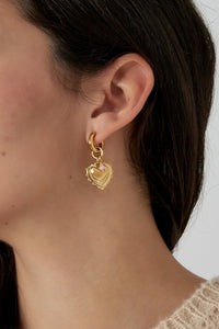 Oorbellen | Bold heart | Goud