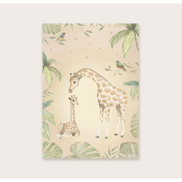 Wenskaart | Tropische giraffen