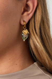 Oorbellen | Pastel heart | Roze & goud