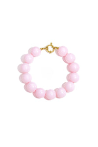 Bracelet with large beads and clasp at the front