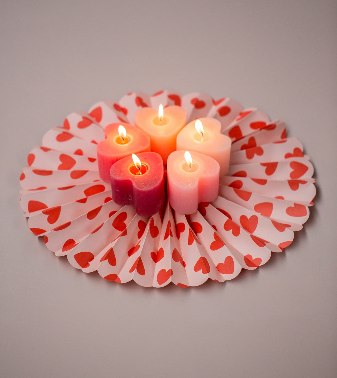 Figuurkaars hart | Raspberry