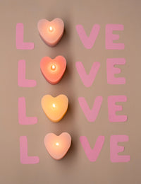 Figuurkaars hart | Raspberry