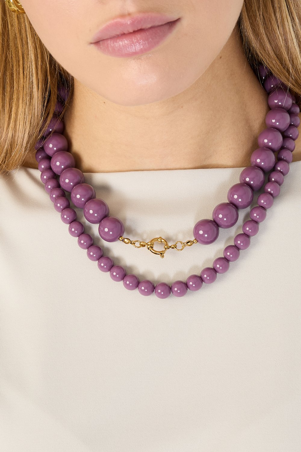 Kralenketting | Bold | Beige