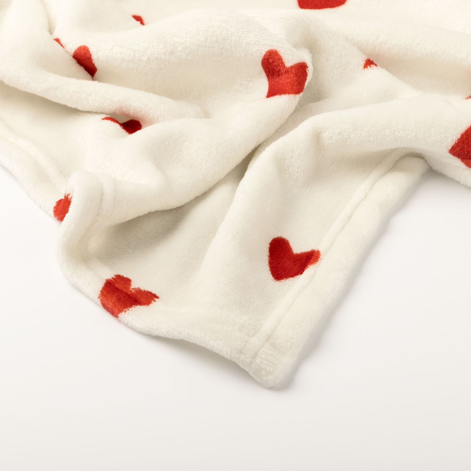 Pre-order | Plaid met hartjes | 140 x 180 cm | Snow white