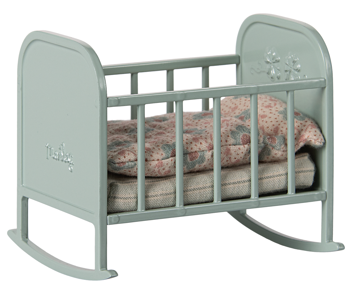Maileg | Cradle | Mouse | Blue mint