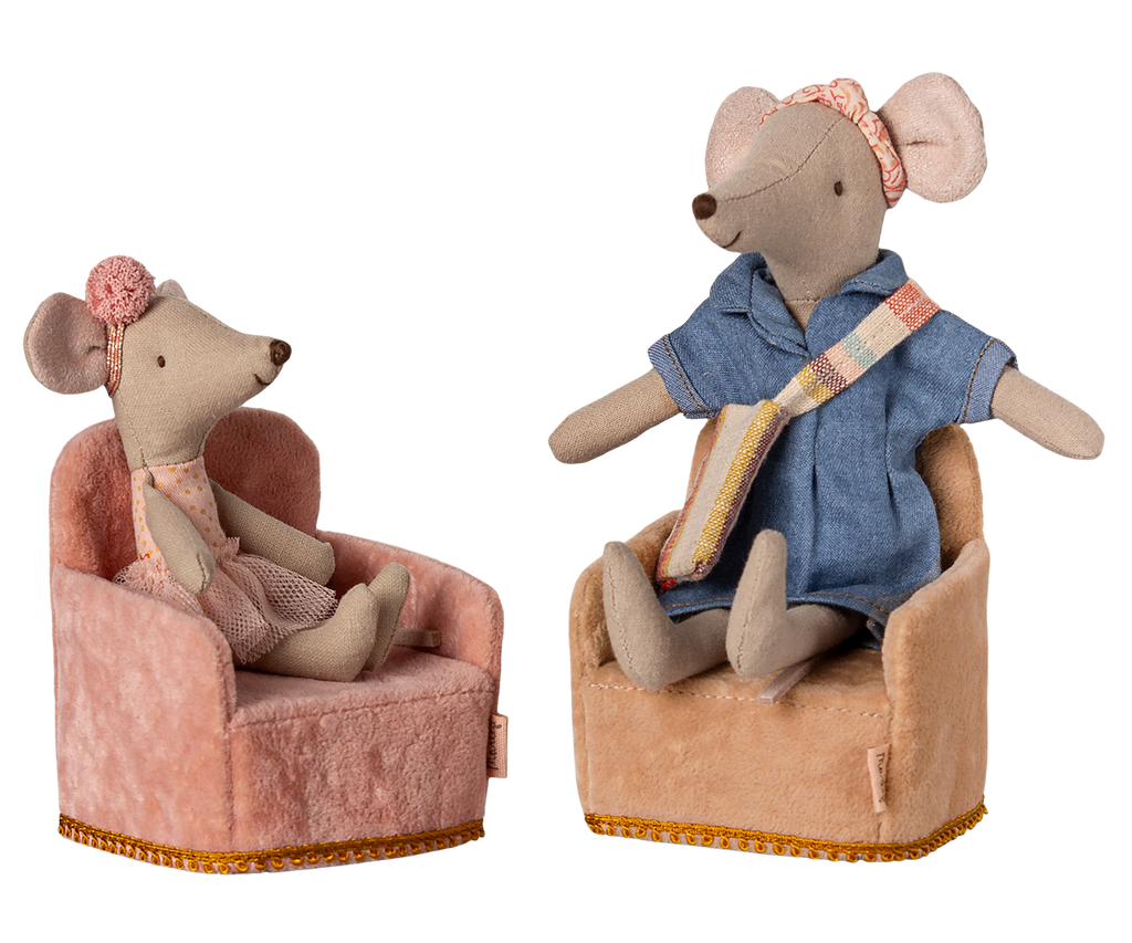Maileg | Folding chair | Mouse | Powder