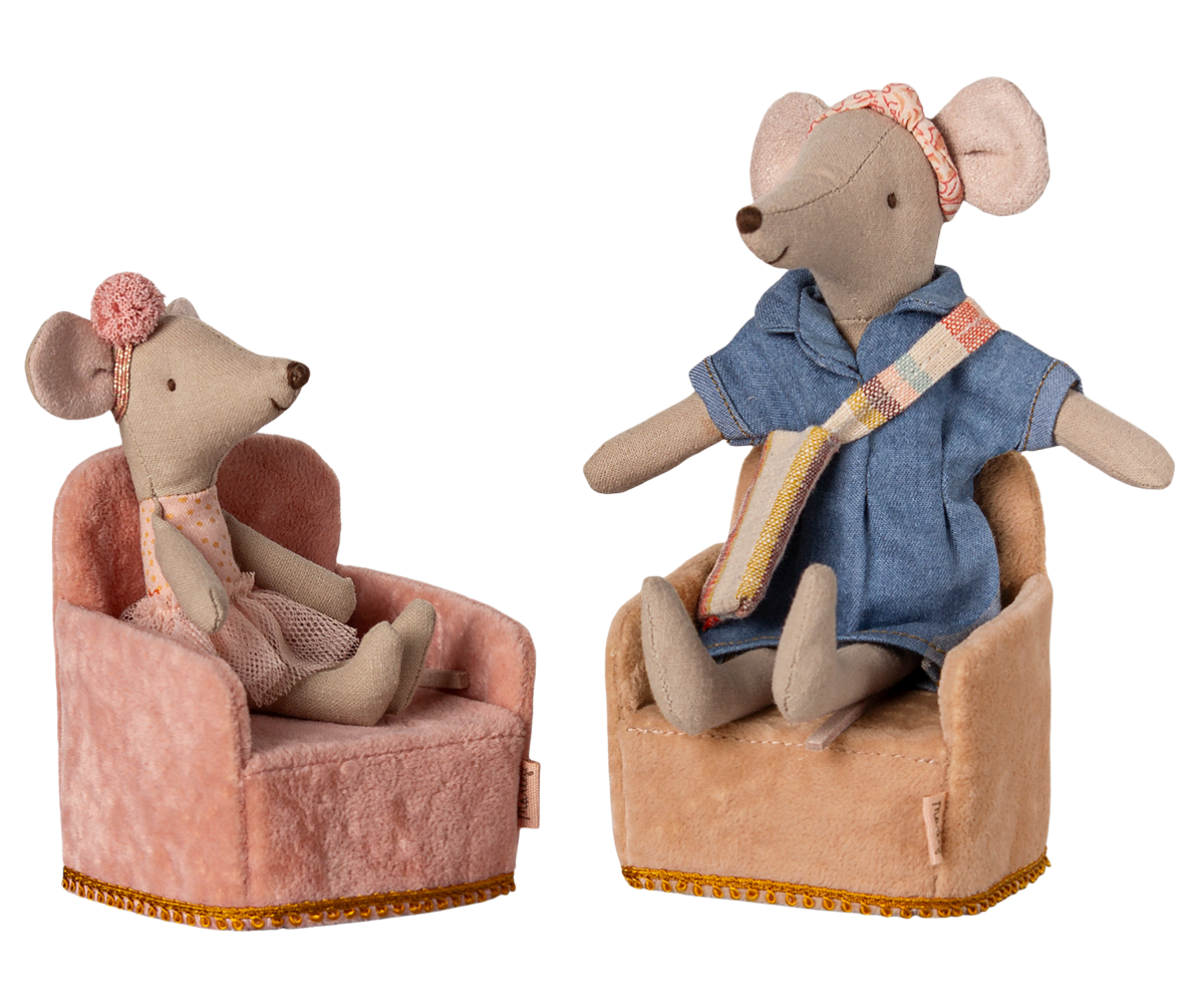 Maileg | Folding chair | Mouse | Powder