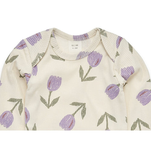 Romper met lange mouw | Blooming tulips
