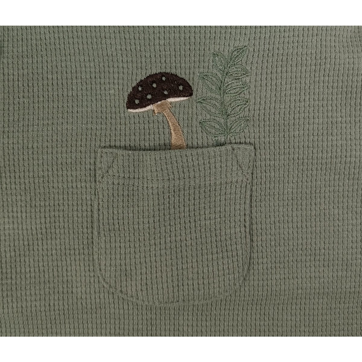 Pre-order | Wafelstof salopette | Mushroom