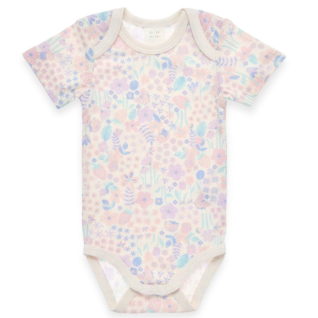 Romper met korte mouw | Flowers | Soft radiant