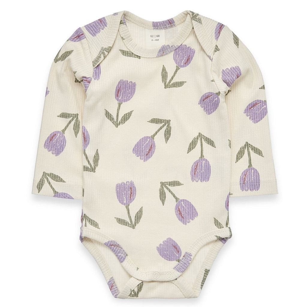 Romper met lange mouw | Blooming tulips