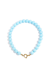 Necklace with large beads and front closure-15mm