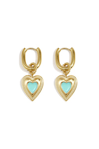 Stylish Heart-Shaped Drop Earrings for Everyday Wear