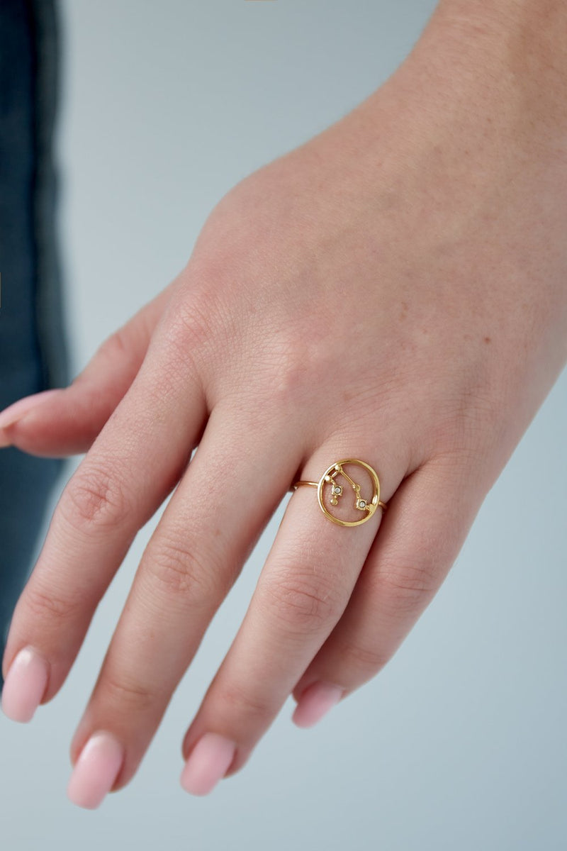 Sterrenbeeld ring | Maagd | Goud