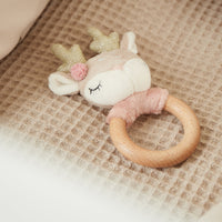 Rammelaar & bijtring hert | Beige & roze