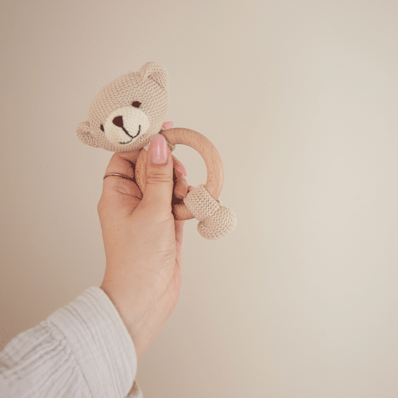 Rammelaar & bijtring beer | Beige