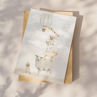 Wenskaart | Boerderijdieren | Hoera