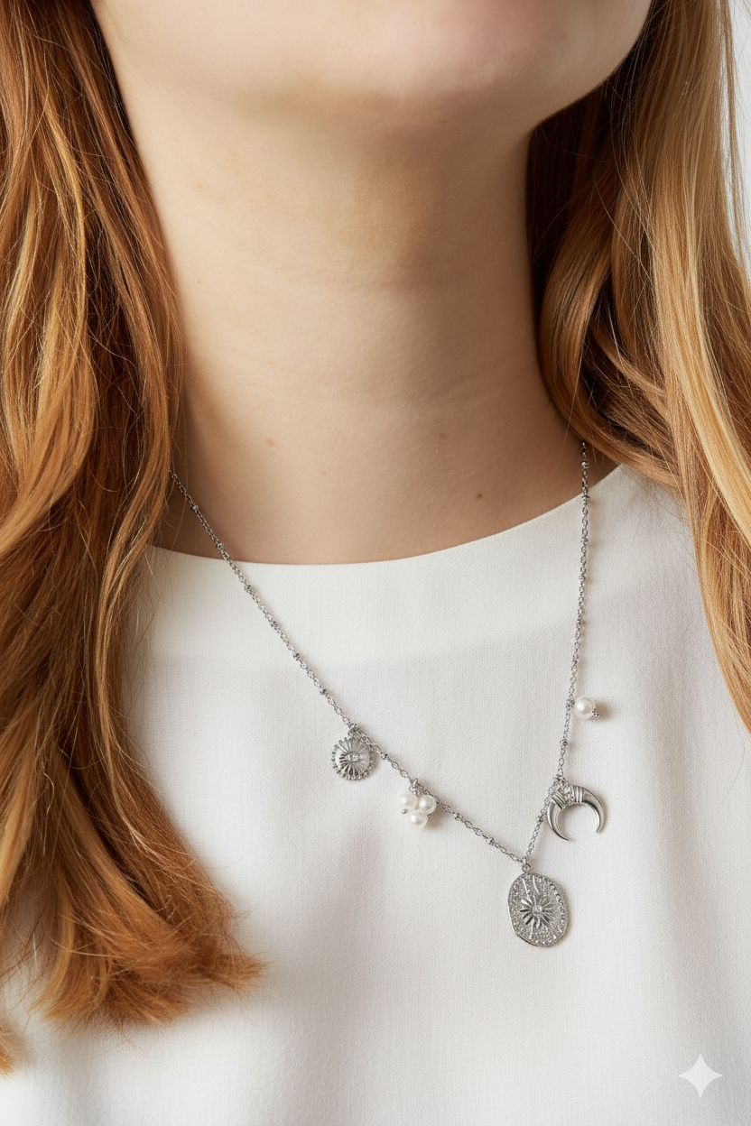 Ketting | Moonphase | Zilver