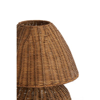Rotan tafellamp Mavon | Donkerbruin