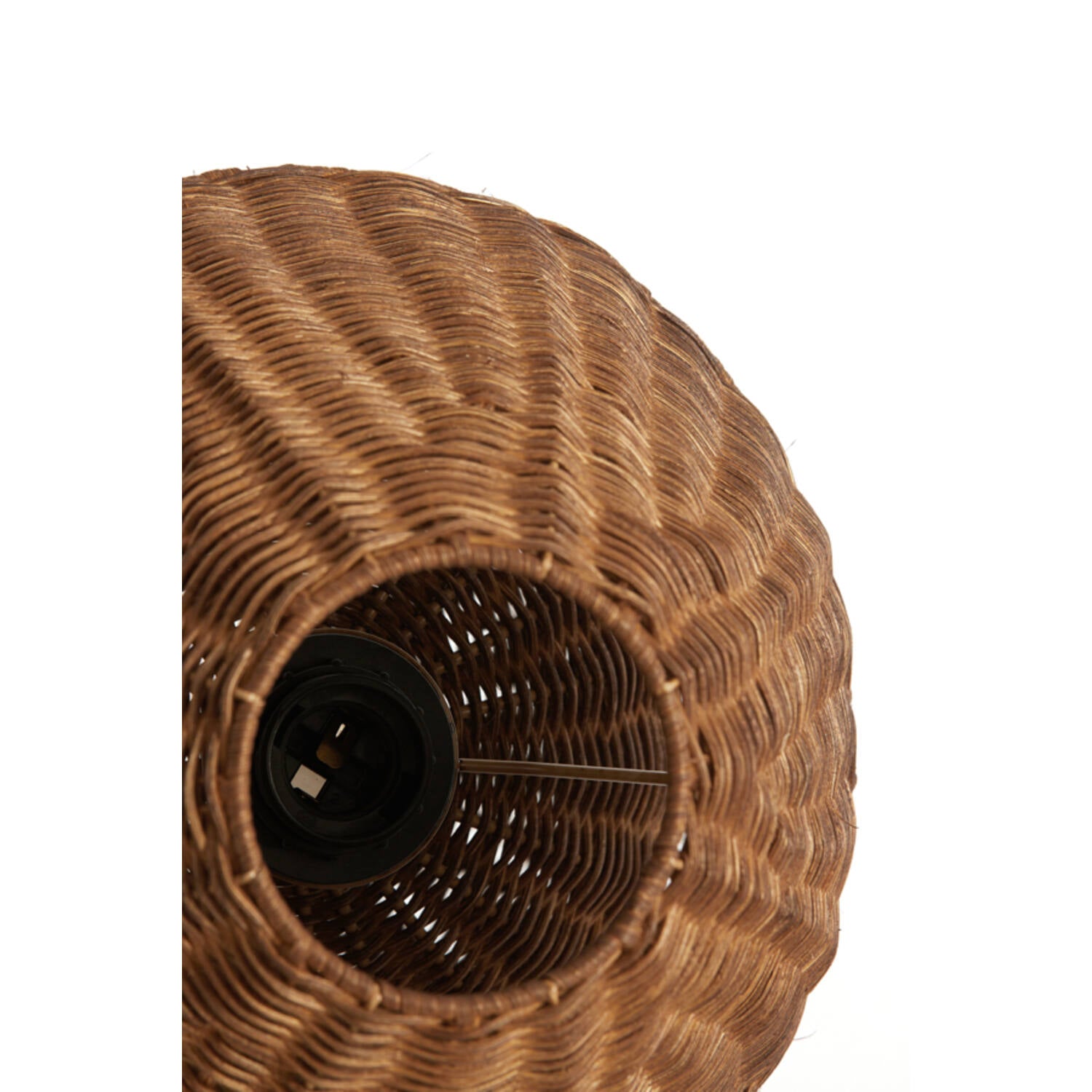 Rotan tafellamp Mavon | Donkerbruin