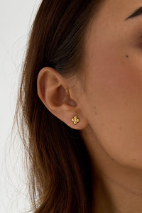 Clover earrings with stone