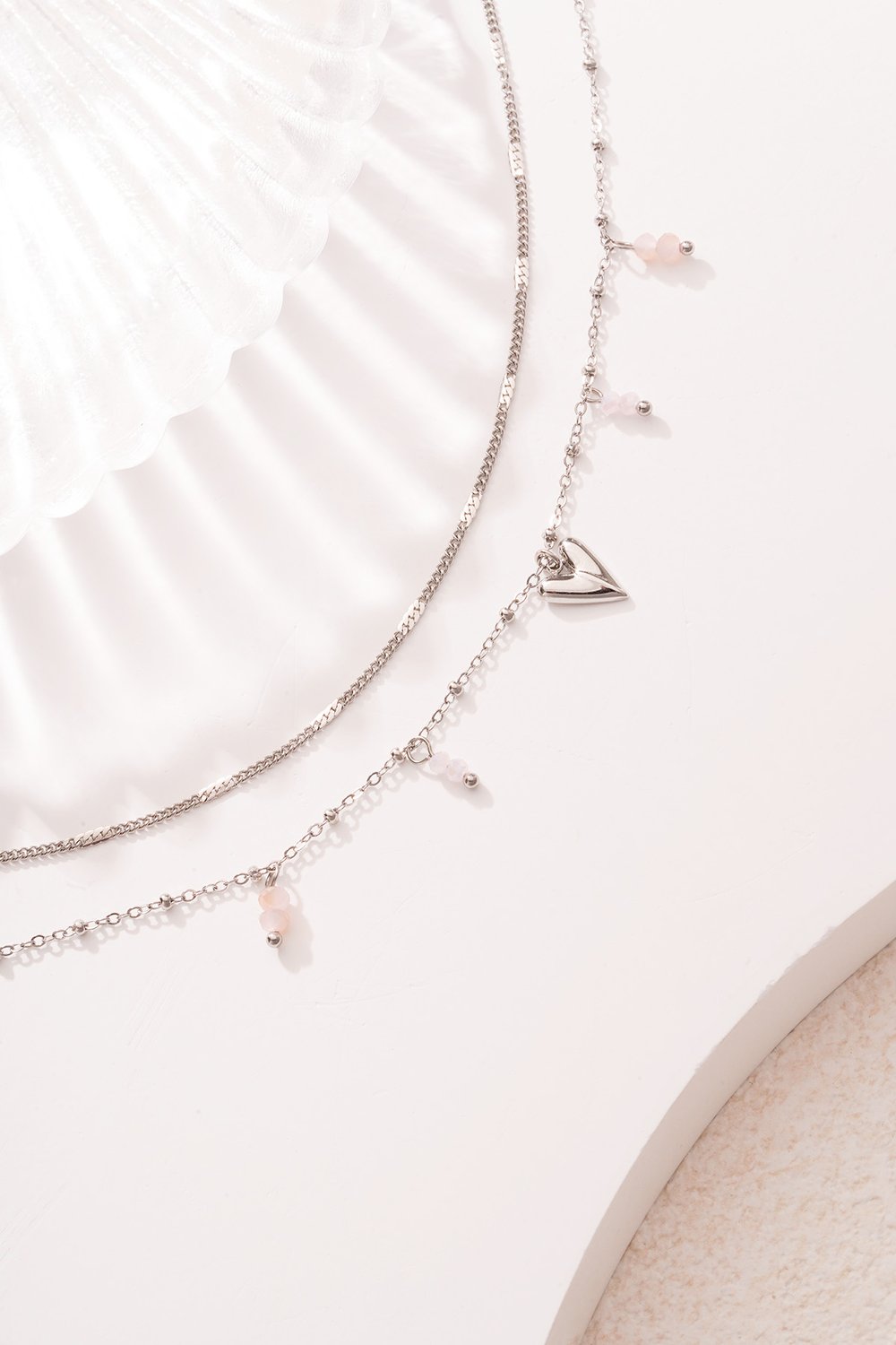 Dubbele armband | Heart | Zilver