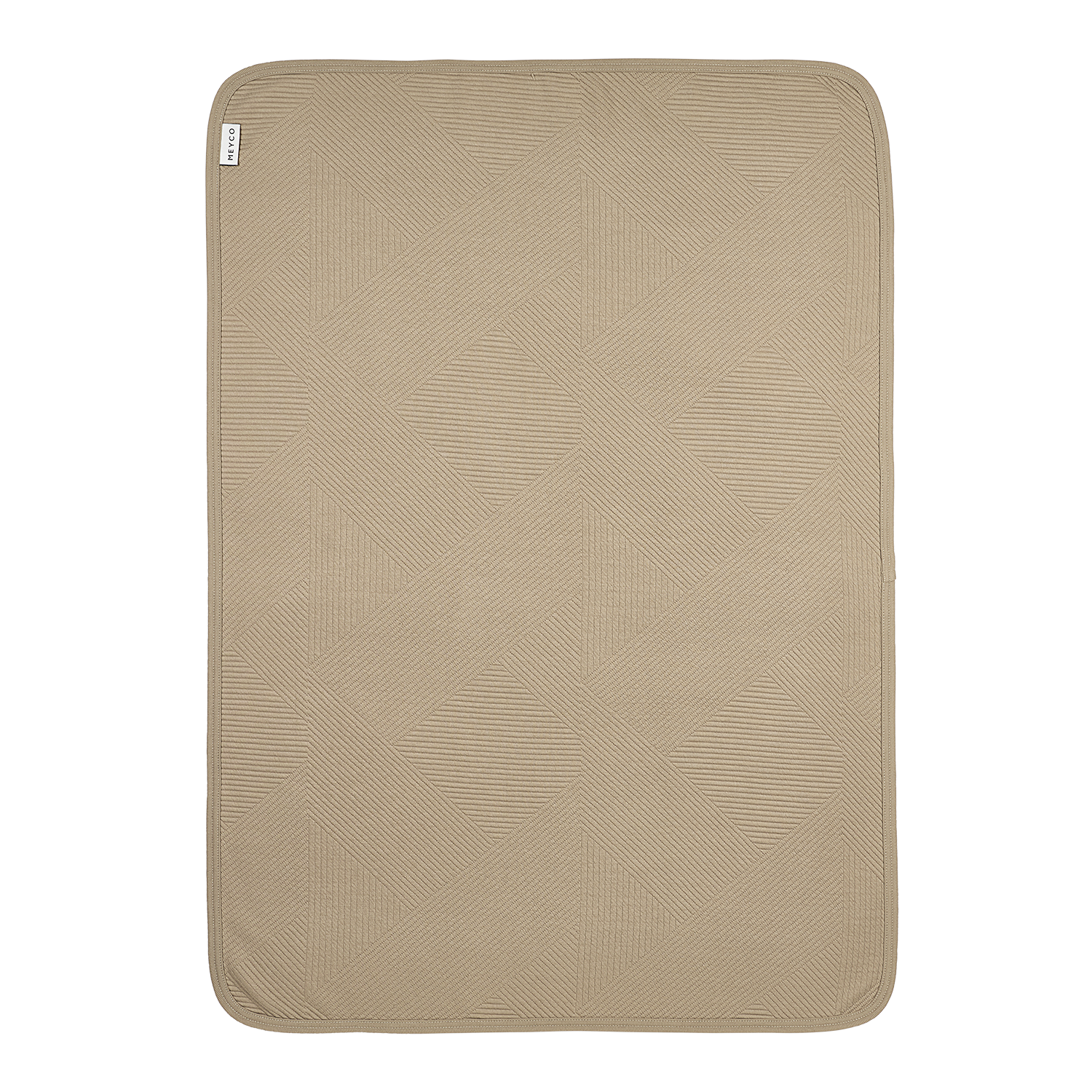 Wiegdeken | Gebreid jacquard | Pure taupe