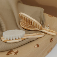 Wiegdeken | Gebreid jacquard | Pure taupe