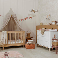 Wiegdeken | Gebreid jacquard | Pure taupe