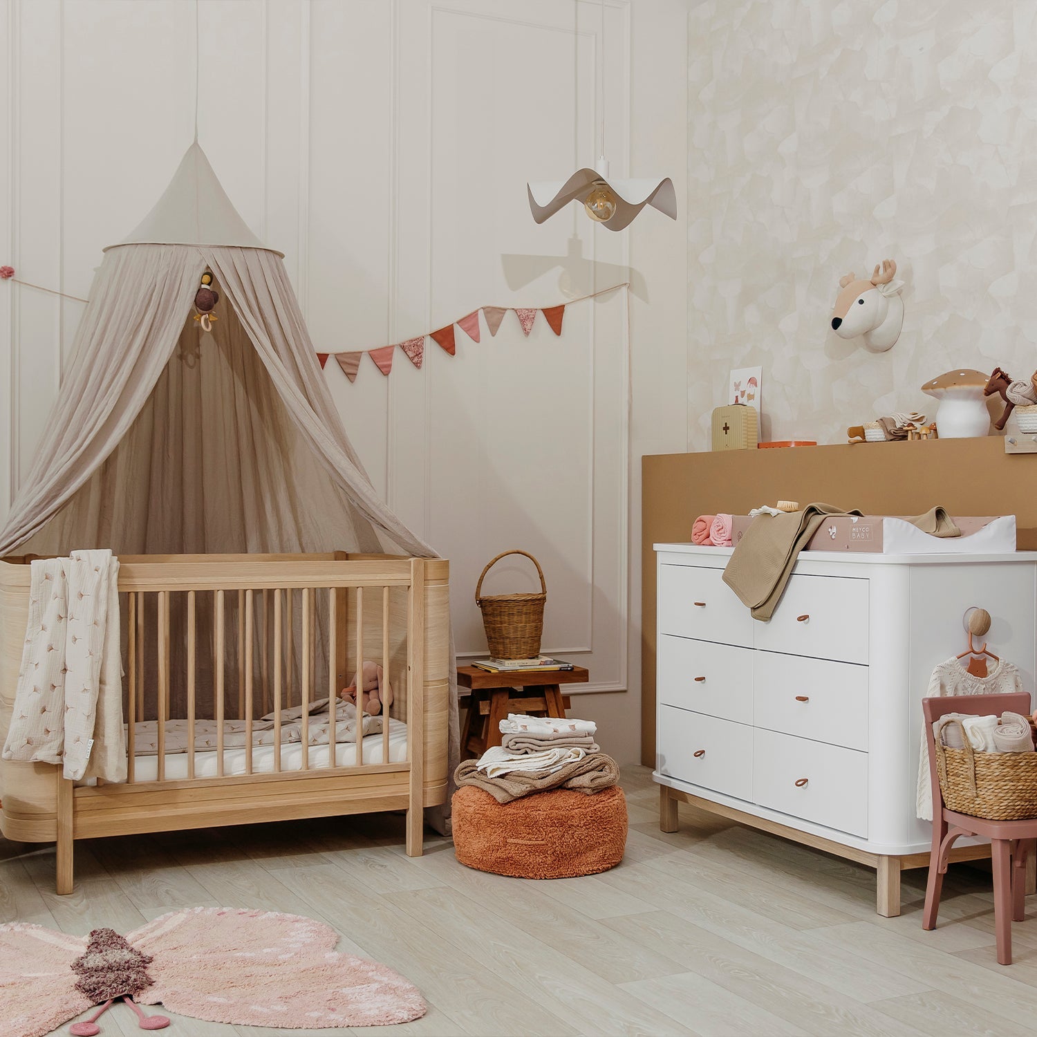 Wiegdeken | Gebreid jacquard | Pure taupe