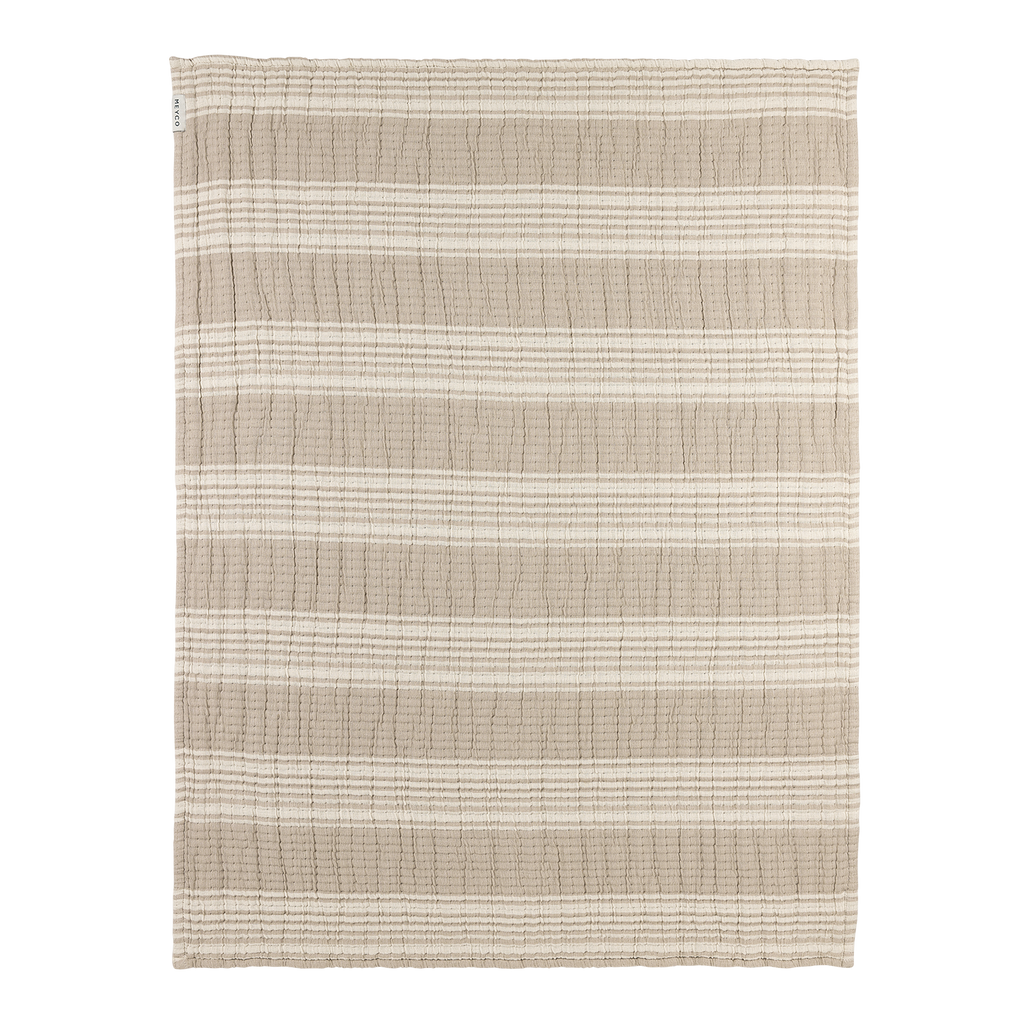 Wiegdeken | Pre-washed hydrofiel | Jacquard stripe | Sand