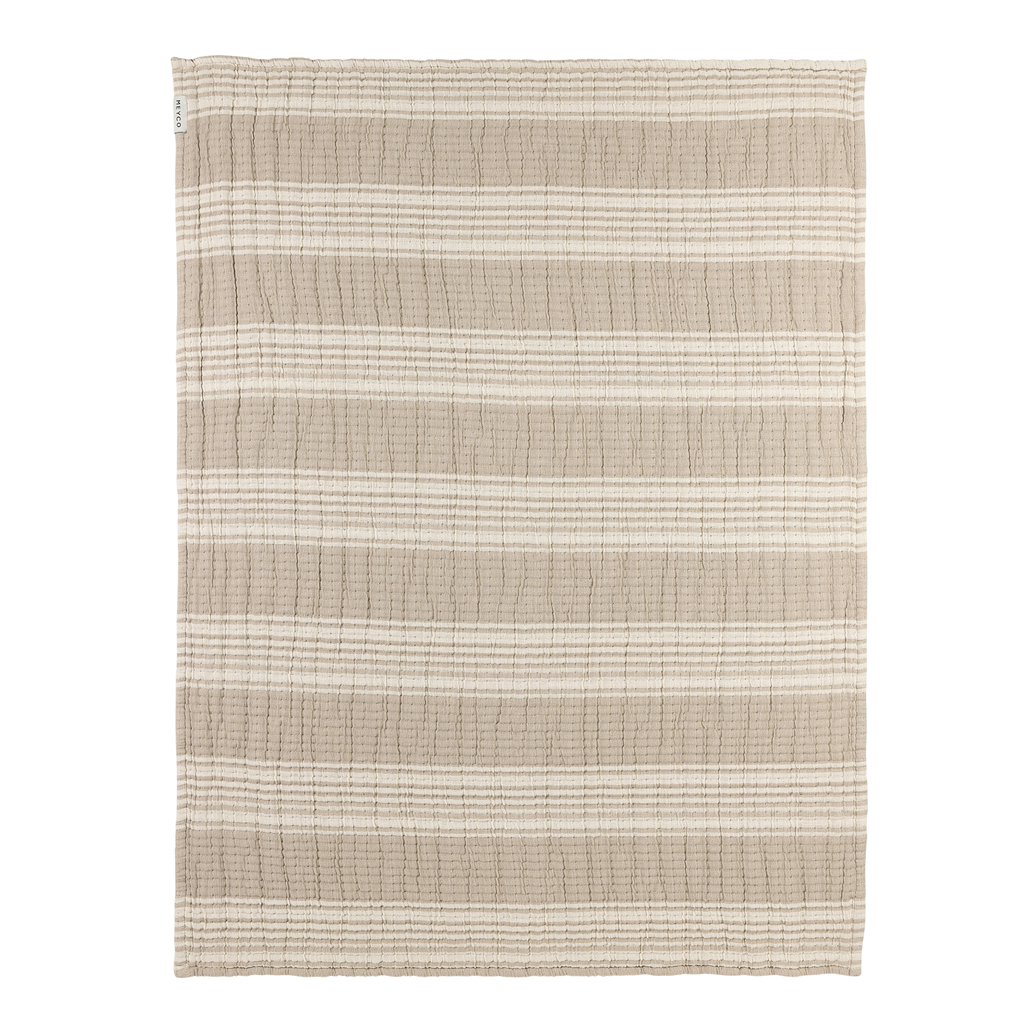 Wiegdeken | Pre-washed hydrofiel | Jacquard stripe | Sand