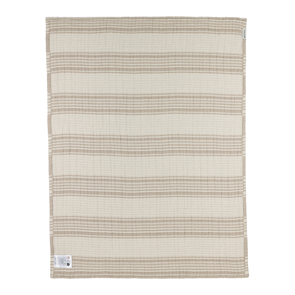 Wiegdeken | Pre-washed hydrofiel | Jacquard stripe | Sand