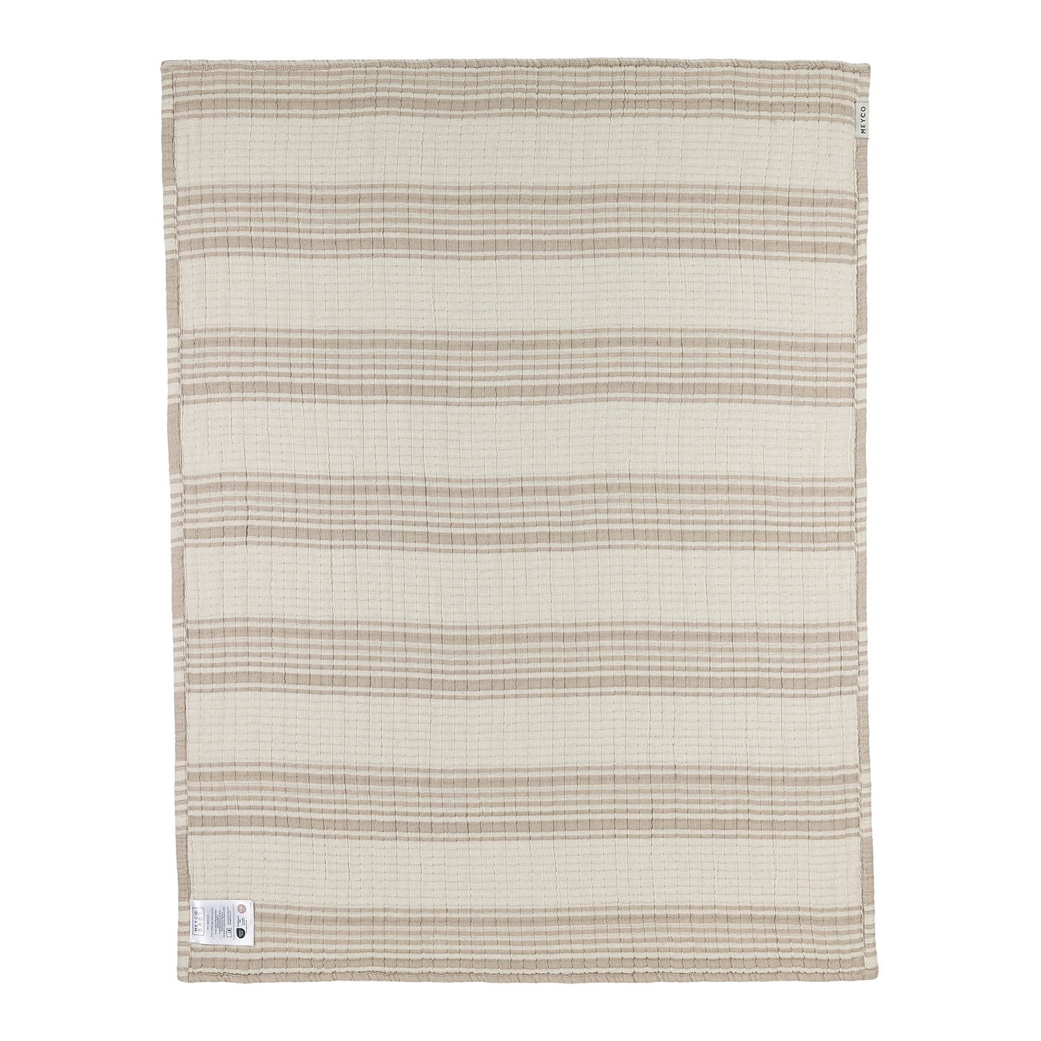 Wiegdeken | Pre-washed hydrofiel | Jacquard stripe | Sand