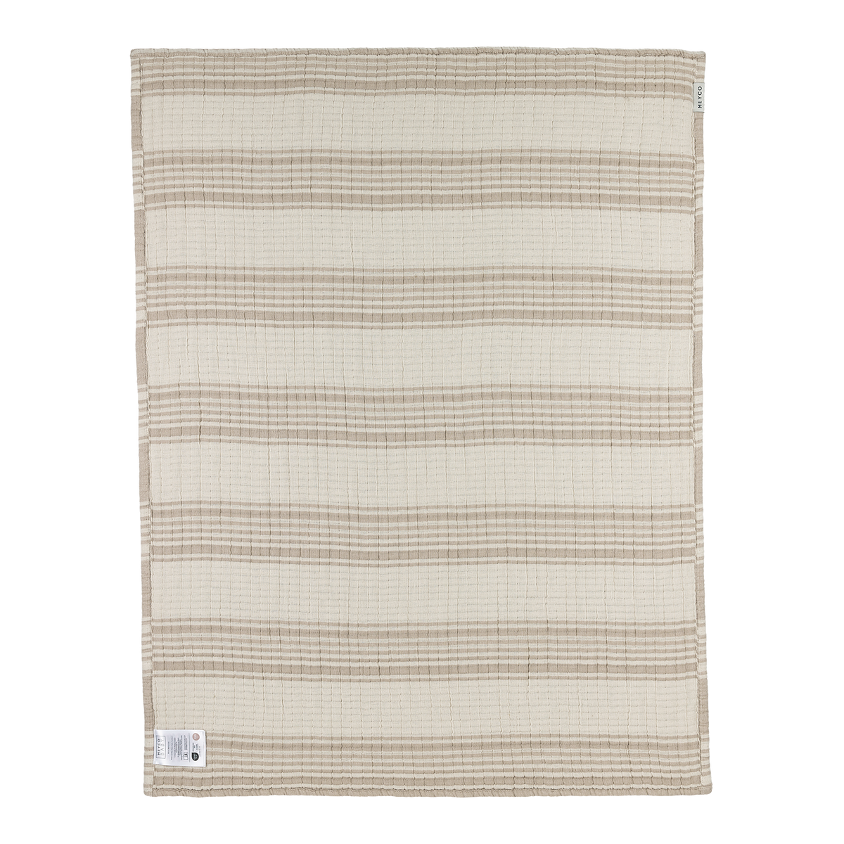 Wiegdeken | Pre-washed hydrofiel | Jacquard stripe | Sand