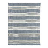 Wiegdeken | Pre-washed hydrofiel | Jacquard stripe | Indigo