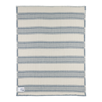 Wiegdeken | Pre-washed hydrofiel | Jacquard stripe | Indigo