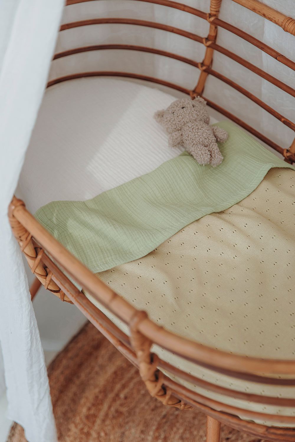 Hydrofiel laken | 75 x 100 cm | Soft olive