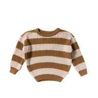 Knitted sweater | Chunky stripe | Smoke