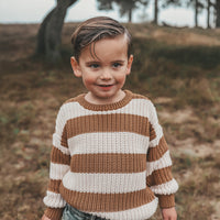 Knitted sweater | Chunky stripe | Smoke