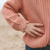 Sweater | Chunky scallop knit | Rose dawn
