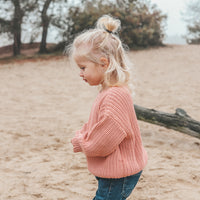 Sweater | Chunky scallop knit | Rose dawn