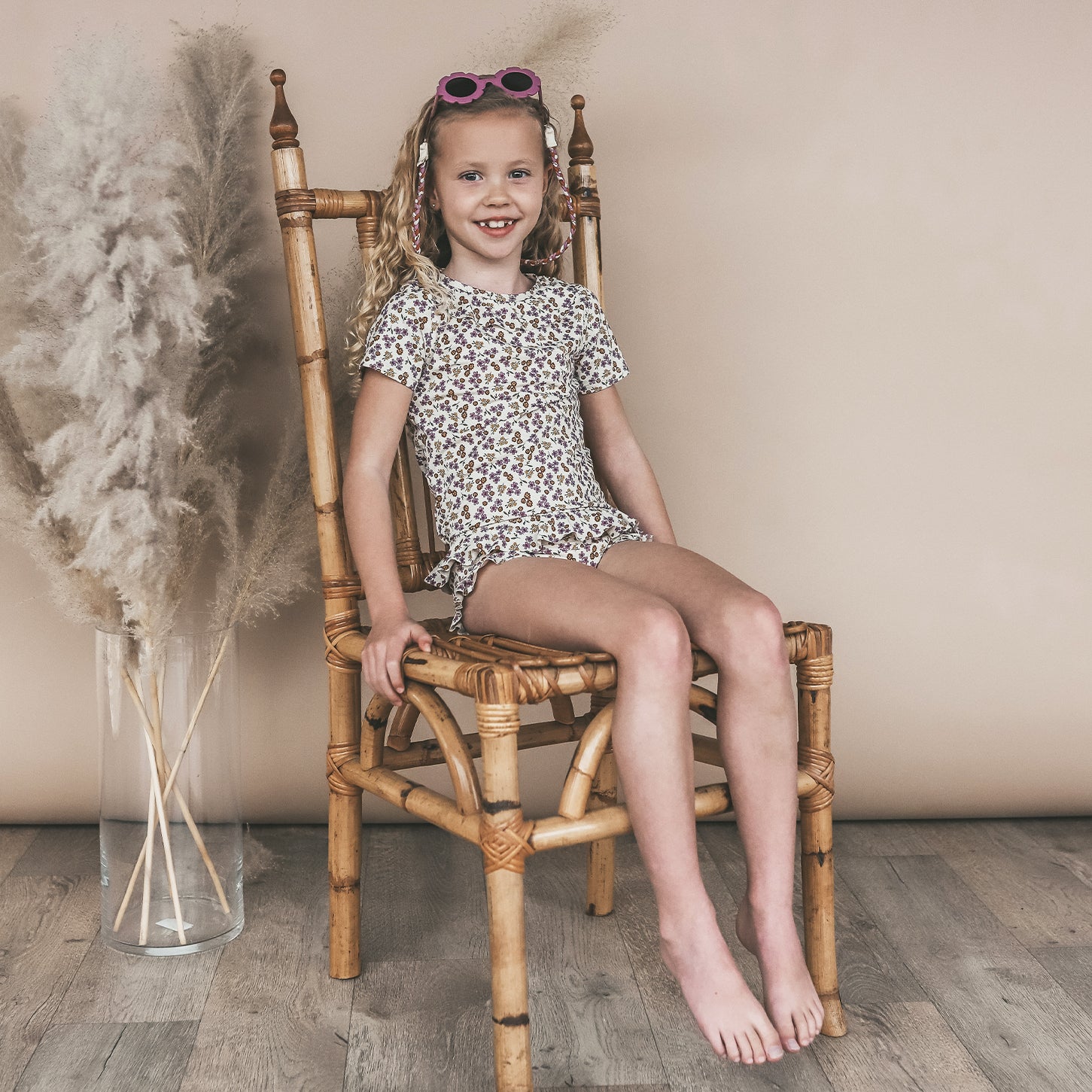 Salted Stories | Zwemkleding set voor meisjes | Sparkly flowers