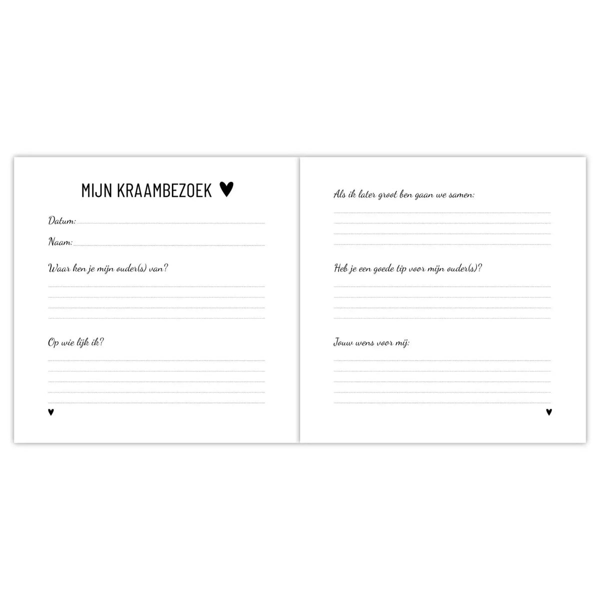 Invulboek | Kraambezoek | De mooiste wensen voor mij